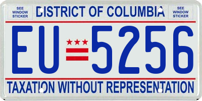 DC license plate EU5256