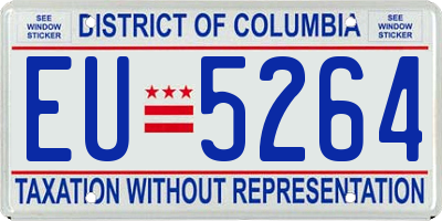 DC license plate EU5264