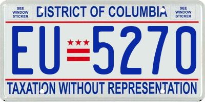 DC license plate EU5270