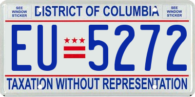 DC license plate EU5272