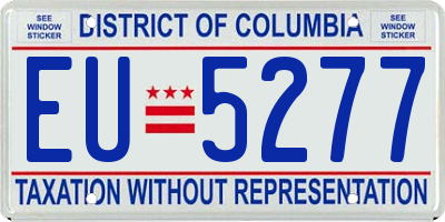 DC license plate EU5277