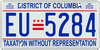 DC license plate EU5284