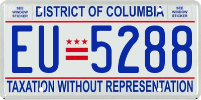 DC license plate EU5288