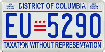 DC license plate EU5290