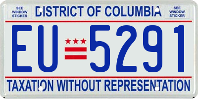 DC license plate EU5291