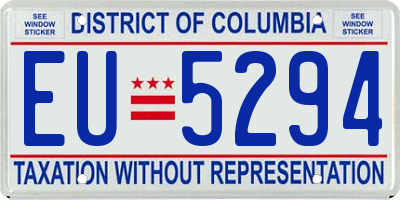 DC license plate EU5294