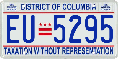 DC license plate EU5295