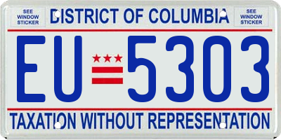 DC license plate EU5303