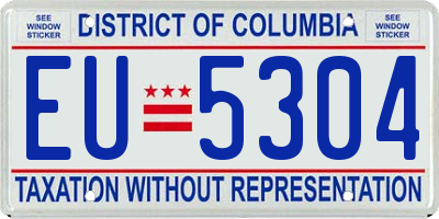 DC license plate EU5304