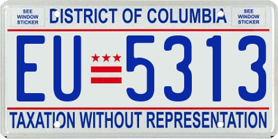 DC license plate EU5313