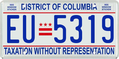 DC license plate EU5319