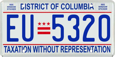 DC license plate EU5320