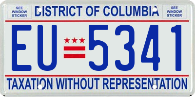 DC license plate EU5341