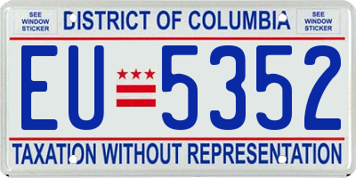 DC license plate EU5352