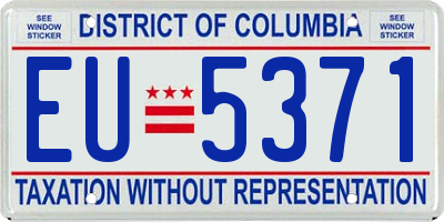 DC license plate EU5371