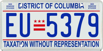 DC license plate EU5379