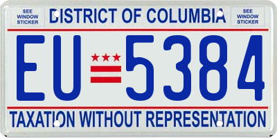 DC license plate EU5384