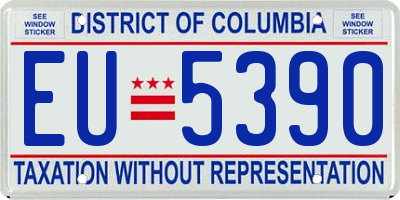 DC license plate EU5390