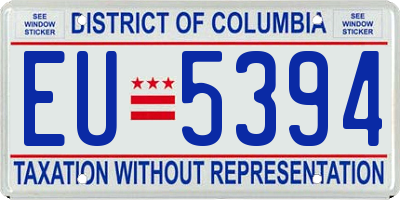 DC license plate EU5394