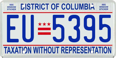 DC license plate EU5395