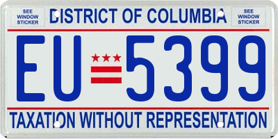 DC license plate EU5399