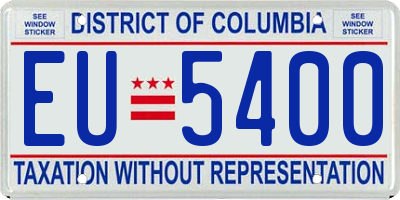 DC license plate EU5400