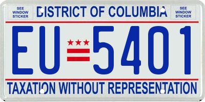 DC license plate EU5401