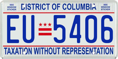 DC license plate EU5406