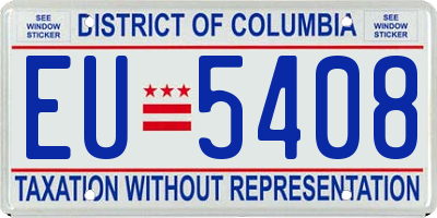 DC license plate EU5408