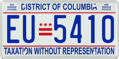 DC license plate EU5410