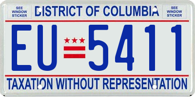 DC license plate EU5411