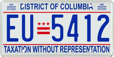 DC license plate EU5412