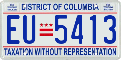 DC license plate EU5413