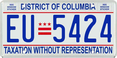 DC license plate EU5424