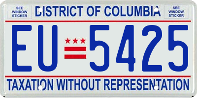 DC license plate EU5425