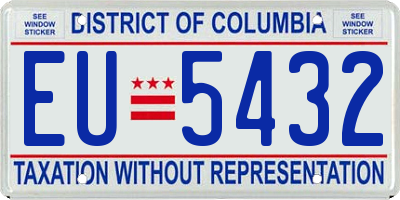 DC license plate EU5432