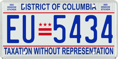 DC license plate EU5434