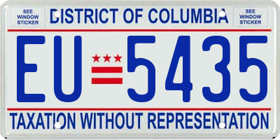 DC license plate EU5435