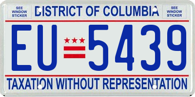 DC license plate EU5439