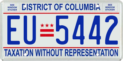 DC license plate EU5442