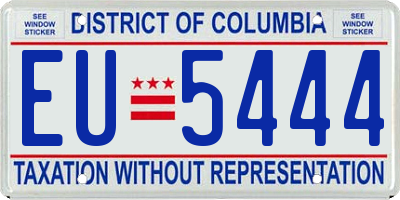 DC license plate EU5444