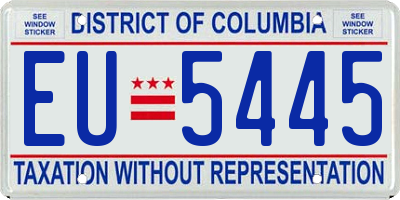 DC license plate EU5445
