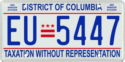 DC license plate EU5447