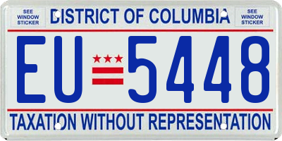 DC license plate EU5448