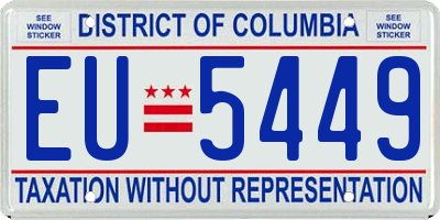 DC license plate EU5449