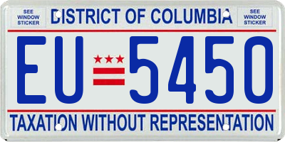 DC license plate EU5450