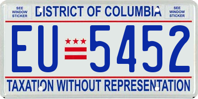 DC license plate EU5452