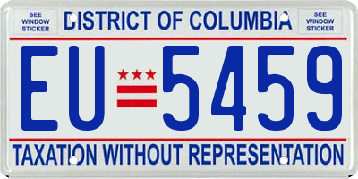 DC license plate EU5459