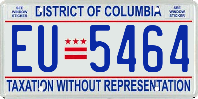 DC license plate EU5464
