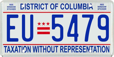DC license plate EU5479